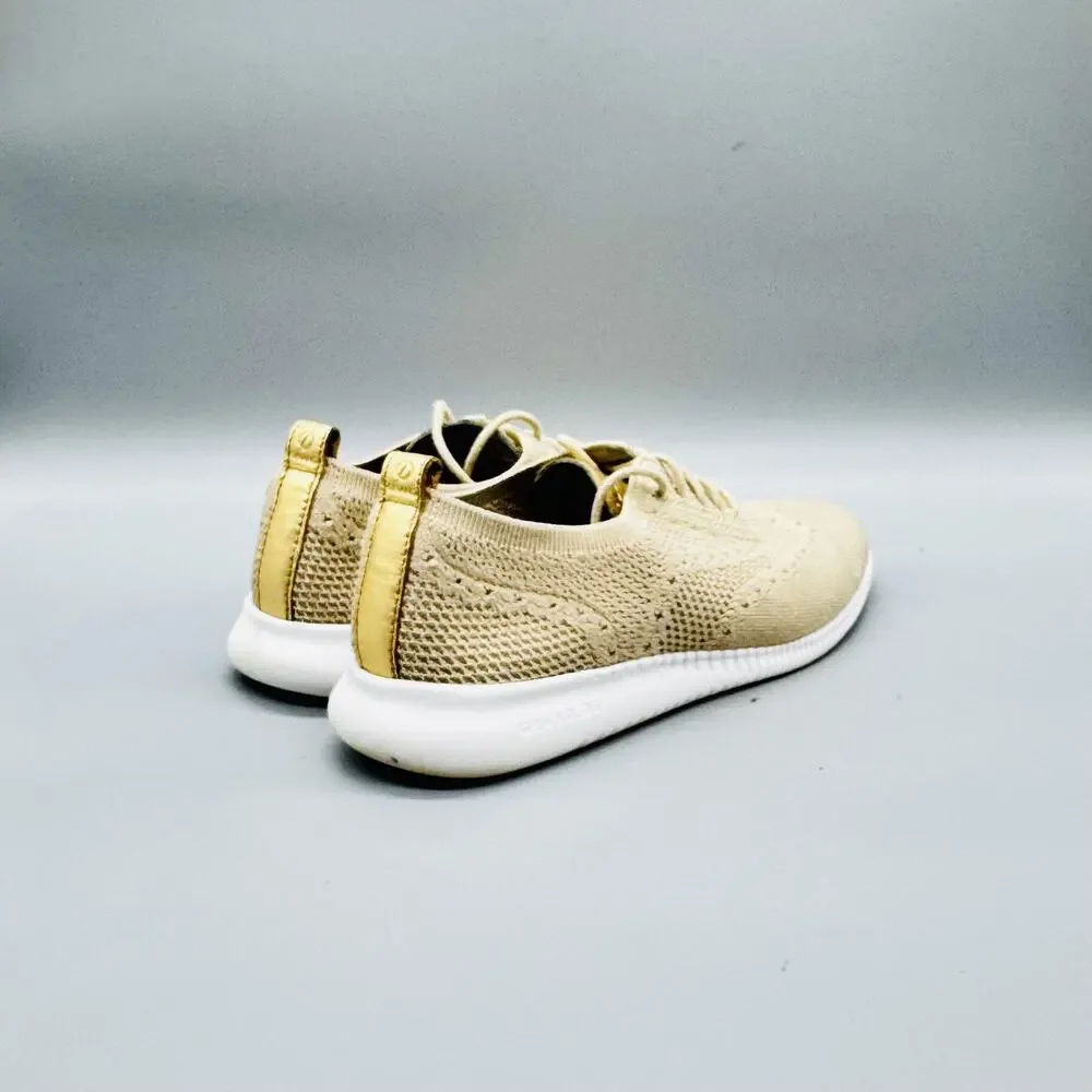 Cole Haan Shoes Women 7.5 Beige Knit Grand OS Stitchlite Walking Sneaker Comfort